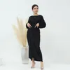 Vêtements ethniques Abaya Ensemble pour femmes 2 pièces Tops Jupe portefeuille Robe musulmane islamique Dubaï Turquie Robes de fête