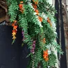 Fleurs décoratives 130CM Wisteria fleur artificielle rotin couronne arc mariage maison jardin bureau décoration pendentif plante mur