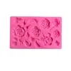 Moldes de cozimento Rose Peônia Flor e Folha Silicone Fondant Molde Bolo Decoração De Chocolate Sabonete Artesanal Gesso