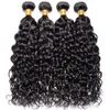 Synthetic s 38 40 Inch Deep Wave Bundles with 13x4 Lace Frontal 3 4 Natural Curly Peruvian Human Hair for Black Women 230928