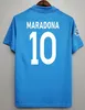 86 87 88 89 90 91 93 13 Napoli Retro Jerseys Maradona Jersey Nápoles Camisas de futebol vintage Classic Classic Short Sleeve Uniformes