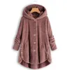 Autumn Winter Coat Womens Warm Teddy Bear Coat Wool Jacket Female Plush Coat Hooded Jacket New Women's Coats Solid Color Jacket