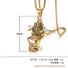 Pendant Necklaces Fashion Gold Silver Color Barber Shop Barber's Chair Seat Necklace Jewelry Long Chain Hip Hop Men278K