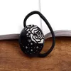 4X4CM black and white acrylic round rubber bands with drill C hair ring head rope hairpin for ladies favorite fashion headdress Je233i