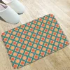 Bath Mats Geometric Patterns Bathroom Mat Print Kitchen Doorway Front Door Welcome Printed Rugs Water Absorption Flannel Carpets Washable