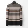 Men's Sweaters Fall Winter High End Designer Knitwear Men Classic Casual Stripe Plaid Pullovers Mens Business Brand Soft Warm cardigan shirts M-XXXL