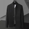Pulls pour hommes 2023 Veste Hommes Solide Couleur Tricoté Casual Collier Slim Fit Cardigan Manteau Mens Pull Kaki Noir Gris 4XL