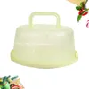 Plates Portable Cake Storage Container Server With Handle Round Carrier Dome Pie Cupcake Muffin Keeper Green