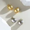 Stud IngeSightz exagéré grande goutte d'eau boucles d'oreilles en métal pour les femmes rétro couleur or lisse gros bijoux de fête beaux cadeaux