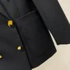 926 L 2023 Milan Runway herfst dames uitloper jas met lange mouwen revers hals jas knop zwart kaki mode kleding dames niG23092274