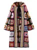 Damesgebreid Boheems gehaakt vest Dames Herfst Winter Patchwork Vintage jasje Vakantie Boho Handgemaakte lange vesten