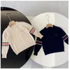 Baby Boys Designer Knitwear Topps Kids Classic Sweaters Autumn Winter Sweatshirts Childrens tröja jumperkläder unisex kläder