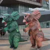 2020NEWEST TRICERATOPS Cosplay T Rex Dino Spinosaurus Yetişkin Çocuk İçin Şişme Kostüm Cadılar Bayramı Partisi Anime Suit Y211s