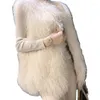 Kvinnors päls zxryxgs 2023 Autumn Winter Imitation Beach Wool Vest Mid Length Fashion Jackets Slim Faux Lamb Coat
