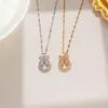 Silver gold necklace chain butterfly necklaces jewelry love pendants chains designers accessories designer women Titanium Steel charm pendant