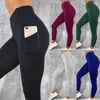 Damen-Leggings, Fitness, Sport, Yoga, Laufhose, Seitentaschen, Damenbekleidung, sexy Mädchen