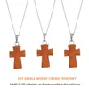 Bouteilles de rangement 15 pièces porte-clés breloques collier pendentif croix fabrication de bijoux petit bricolage en forme de fournitures en bois Bracelet