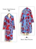 Manteau en mélange de laine pour femmes Chic ethnique imprimé fleur dames longue hiver revers veste en coton Vintage mode vêtements d'extérieur pour femmes 230928