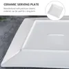 Dinnerware Sets Ceramic Square Plate Dish Plates Plastic Platter Sushi Steak Pan Ceramics Household Tableware Bandejas Para Comida