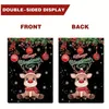 Other Event Party Supplies 1pc Christmas Garden Flag Cute Elk Holly Red Berry Snowflake Holiday Courtyard Outdoor Decoration Flag Only 230928