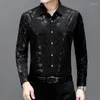 Camisas casuais masculinas 2024 outono tops preto cavalheiro senhores negócios homens roupas grandes tamanhos moda trabalho escritório desgaste marido vestido