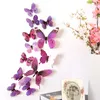Wall Stickers 12 Butterfly Paste Printing Year Home Decoration 3D PVC Wallpaper Living Room On The