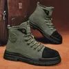 Buty cytl męskie buty na płótnie buty zimowe projektant luksusowy platforma kostki motocykl Chelsea Tactical Cowboy Combat Bezpieczeństwo 2309928