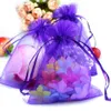 Whole Sell 100pcs With Drawstring Organza Gift Bags 7x9cm 9x11cm 10x15cm etc Wedding Party Christmas Favor Gift Bags A019249F