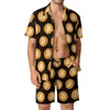 Männer Trainingsanzüge Männer Sets Kryptowährung P2P Geld Casual Shirt Set Hawaiian Strand Shorts Sommer Grafik Anzug 2 Stück Kleidung plus