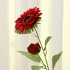 Decorative Flowers 1pc High Quality Long Stem Fake Flower Ornament 2 Heads Silk Artificial Sunflower Home Decor Wedding Party Accessories