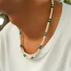 Choker Fashion Design Natural Coconut Shell Turquoise Spacer Beads Surfer Necklace Tribal Jewelry for Men and Women