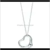 Jóias artesanais moda coreana simples prata suave em forma de coração pêssego feminino jóias ioe4j pingente colares wni5h225l
