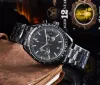 OMEG WATCH QUARTZ MENS 시계 42mm 실버 허위 밴드 방수 모든 스테인레스 스틸 팔찌 패션 디자이너 손목 시계 디지털 시계