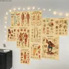 Paintings The Body Structure Retro Poster Anatomy and Physiology Kraft Paper Skeleton Posters Home Room Decor Art Wall Painting 230928