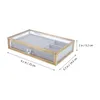 Jewelry Pouches Earring Box Storage Man Glass Display Cabinets Tray Tempered Girl Container