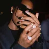 ASAP Rocky Doğal İnci Halkası Erkekler ve Kadınlar Hip Hop Yüzük Uç Yüzük Moda Aksesuarları İnci Yüzükler247X