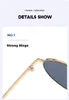 Sunglasses 2023 Small Frame Oval Women's/Men Brand Designer Metal Mirror Direct Stock Shipment Shipped Within 24 Hour