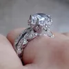 Vecalon 2019 Vintage Engagement Wedding Band Ring for Women 3CTシミュレーションダイヤモンドCZ 925スターリングシルバー女性パーティーリング249R