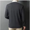 Men's Sweaters British Style Men Autumn Winter Fashion Slim Fit V-neck Casual Cardigan Knit Jackets Man Business M-3XL