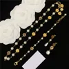Moda flor pérola feminina colar pulseira brincos com caixa de presente 71127A324U