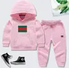 Set di abbigliamento per bambini Kid Due pezzi Felpa con cappuccio per bambini Pantaloni lunghi Abbigliamento per bambini Ragazzi e ragazze Maglione firmato Bambini Manica lunga Marchio di lusso Set primavera e autunno 3475