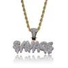 Hip Hop Iced Out Full CZ Stone Gold Color Plated SAVAGE Pendant Necklace2498