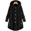 Autumn Winter Coat Womens Warm Teddy Bear Coat Wool Jacket Female Plush Coat Hooded Jacket New Women's Coats Solid Color Jacket