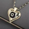 Designer Smile Necklace Fashion Heart Shap Sweater Pendant Halsband Delikat Design för Man Woman Jewelry 3 Styles Top Quality195G