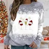 Damskie swetry colla bluza dla kobiet świąteczny wina