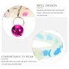 Dog Collars 3 Pcs Fluorescent Pet Collar Night Luminous Puppy Bell Anti-lost Silica Gel