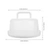 Plates Plastic Container Lid Portable Cake Box Storage Containers Vegetable Bread Loaf White Keeper Airtight Dish