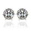 D F – boucles d'oreilles colorées en Moissanite, en argent 9k 14k 18k incrusté de flocons de neige romantiques, boucles d'oreilles scintillantes intemporelles avec Certifi2186