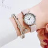 Horloges Vrouwen Horloge Wijzerplaat Armband Horloges Set Dames Lederen Band Quartz Horloge Vrouwelijke Klok Relogio Mujer