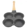 Casseroles 4 trous Omelette Pan antiadhésive Friture Petit-déjeuner Pancake Maker pour cuisinière à induction Cuisinière à gaz